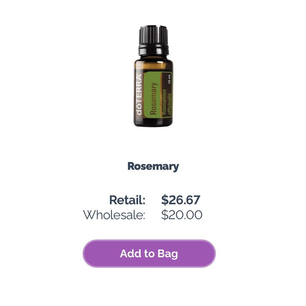 Unopened Rosemary do TERRA oil
